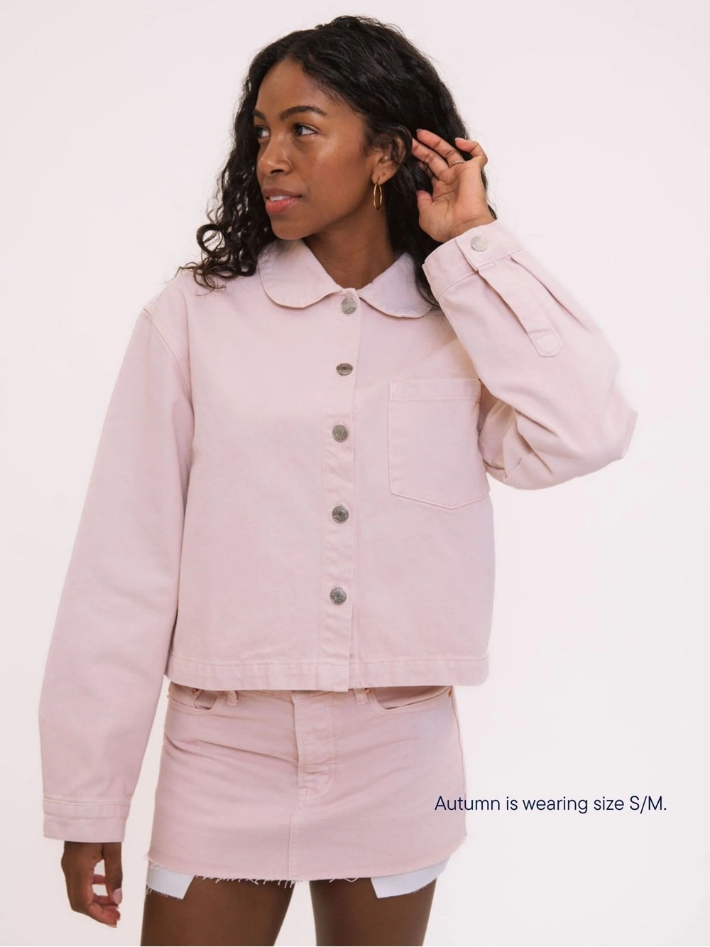 Parke x Stoney Clover Lane Petal Pink Denim Shirt